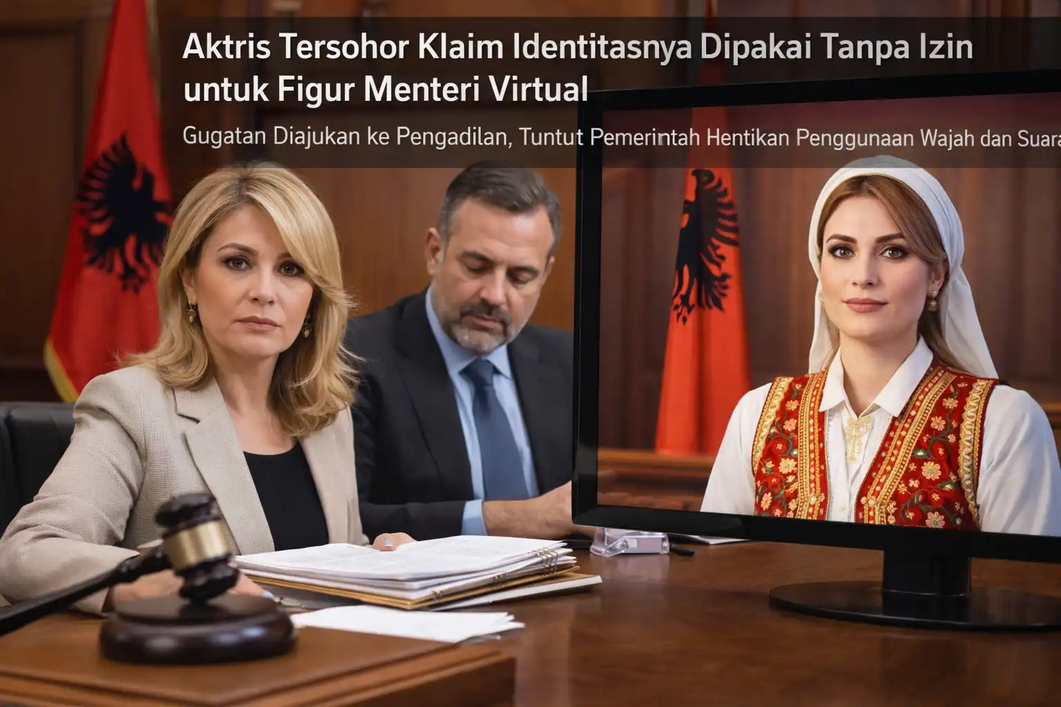 Aktris Albania Anila Bisha Tempuh Jalur Hukum, Protes Penggunaan Wajah dan Suaranya untuk Sosok Menteri Virtual