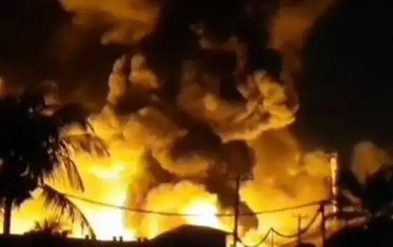 Detik-detik Pabrik Tapioka di Lampung Tengah Terbakar Dengan Hebat, Sempat Terdengar Ledakan Berkali-kali