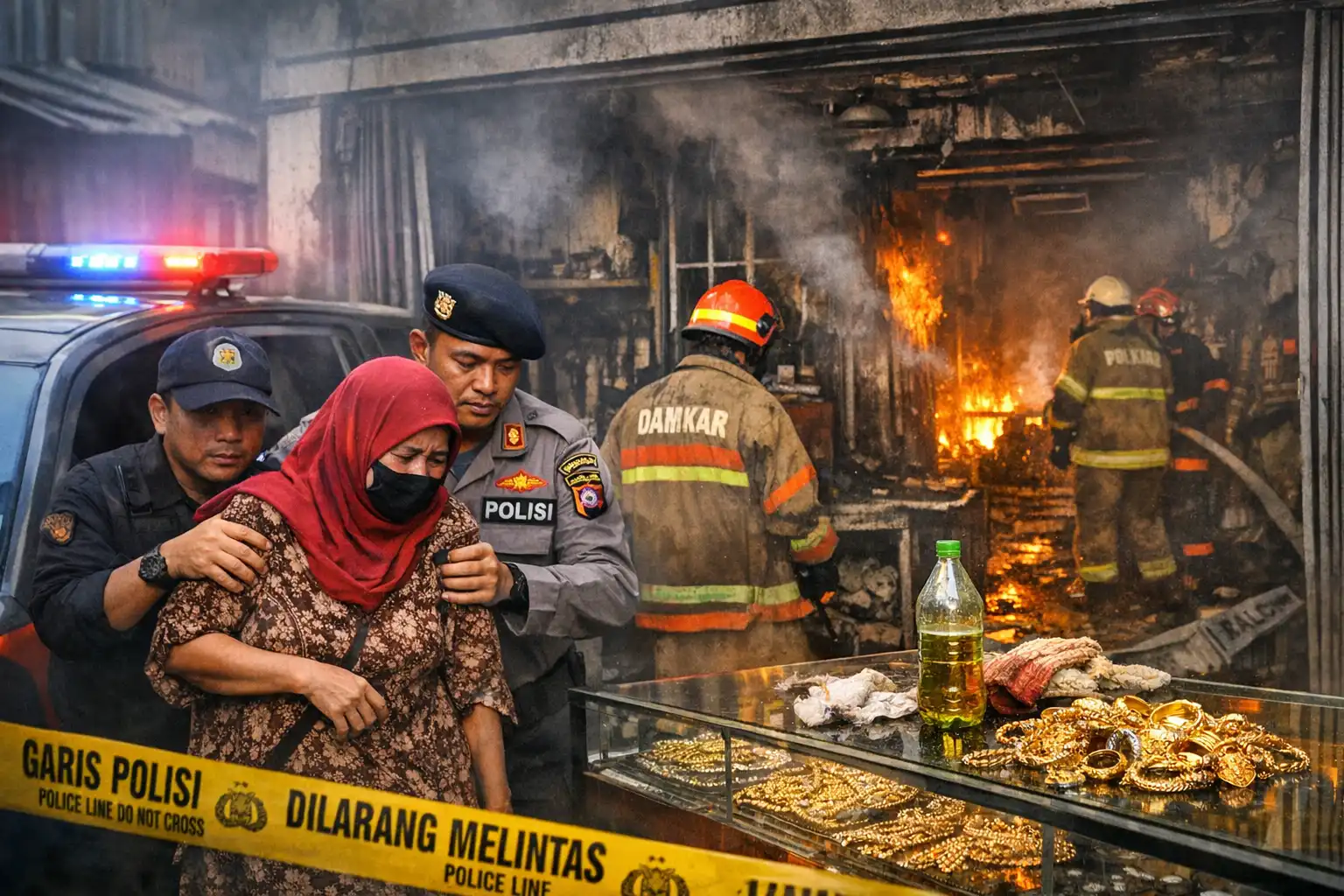 Motif Emak-emak di Makassar Bakar Toko Emas dan Gasak Perhiasan Rp 2 Miliar karena Terlilit Utang