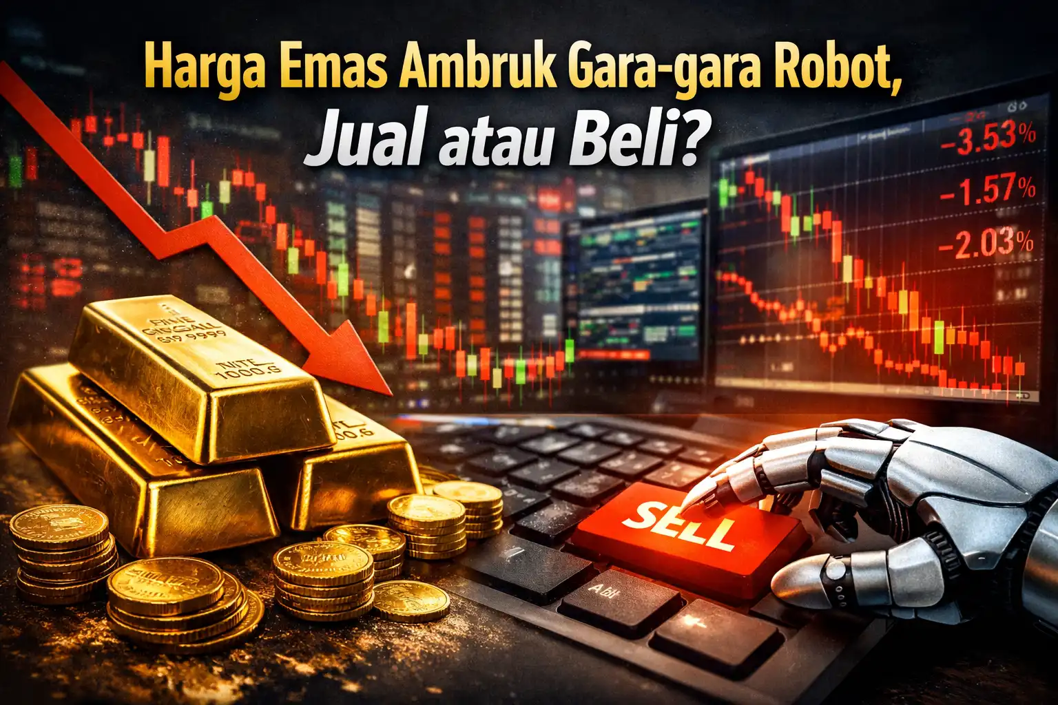 Harga Emas Dunia Tersungkur Tajam Gara-gara Robot!