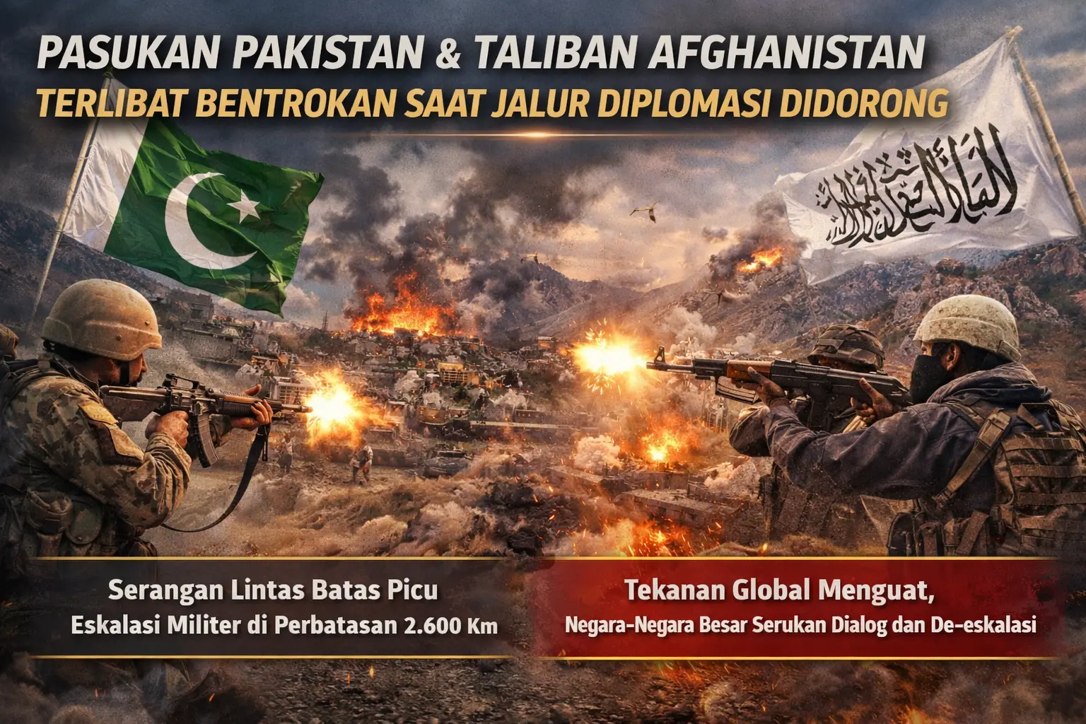Pasukan Pakistan dan Taliban Afghanistan Terlibat Bentrokan Saat Jalur Diplomasi Didorong